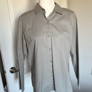 Eileen Fisher Green/Gray Button-Up shirt